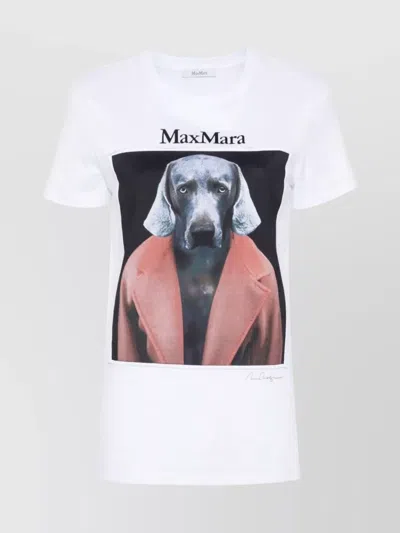 Max Mara White Crew-neck Cotton T-shirt