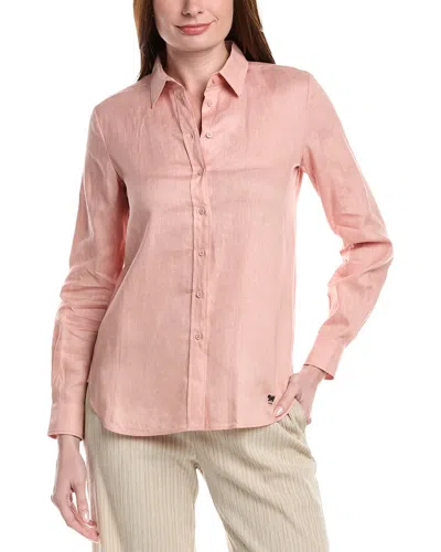 Max Mara Werner Linen Shirt In Pink