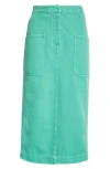 MAX MARA WERTHER DENIM MIDI SKIRT