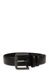 Max Mara Wetleather35 Buffered Leather Belt In Black
