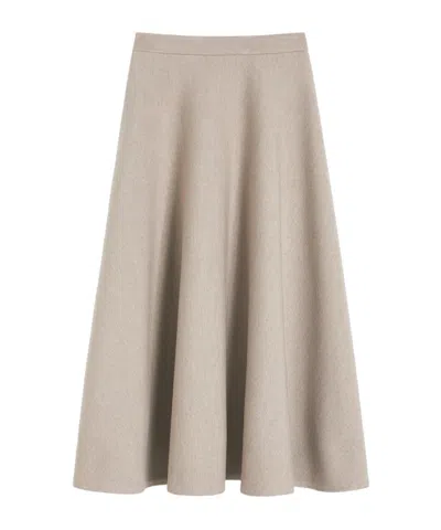 Max Mara Whisky A-line Midi Skirt In Brown