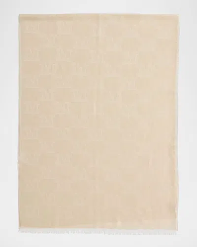 Max Mara Whisky Cashmere Blend Scarf In Brown