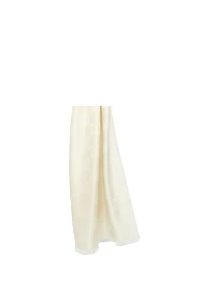 Max Mara Whisky Foulard In Beige Oro