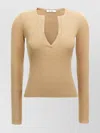 Max Mara Ribbed V-neck Sweater