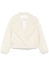 Max Mara Oggeri Teddy Camel Hair And Silk-blend Jacket In White