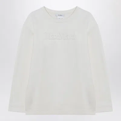 Max Mara Berma Sweatshirt In Silk-blend In White