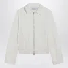Max Mara White Cropped Sweatshirt In Silk Blend In White