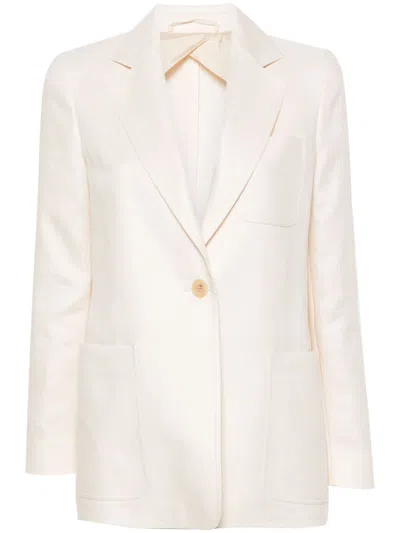 MAX MARA MAX MARA LINEN SINGLE BREASTED BLAZER JACKET