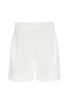 Max Mara White Stretch Cotton Shorts In Bianco