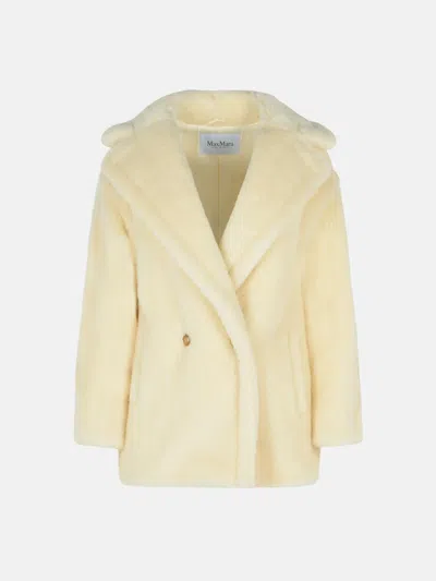 Max Mara White Alpaca And Virgin Wool Jacket In Neutral