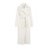 Max Mara White Alpaca Fragore Orsetto Biver Coat