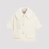 Max Mara Elegant White Teddy Cape In White