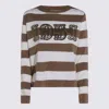 Max Mara White And Beige Wool Knitwear In Multi