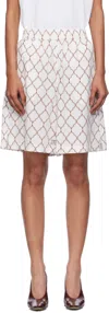 Max Mara White & Brown Ululato Shorts In White