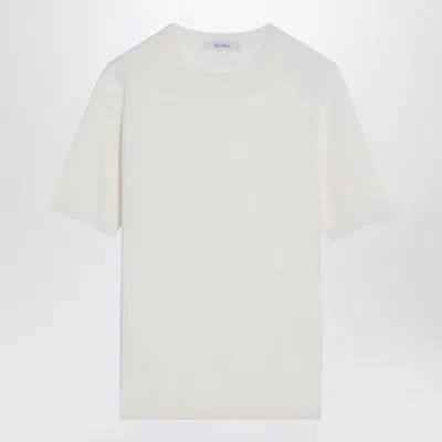 Max Mara White And Crew-neck T-shirt In Neutral