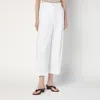 Max Mara Weite Hose Mina Aus Einem Baumwollgemisch In White