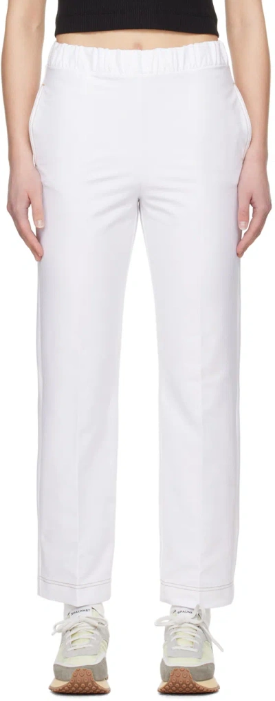 Max Mara White Ballata Trousers In 3 White