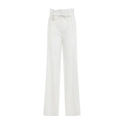 Max Mara White Black Cotton-silk Pyjama Pants