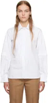 Max Mara White Button Shirt In Optical White