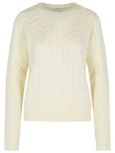 Max Mara White Cashmere Sweater