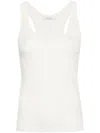 Max Mara Knitted Cashmere Tank Top With Racerback In White