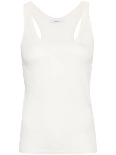 MAX MARA WHITE CASHMERE TANK TOP