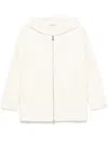 Max Mara White Cashmere Wool Hoodie In Neutral