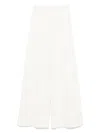 Max Mara White Cotton Blend Trousers In White