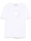 Max Mara Logo Embroidered Crewneck T-shirt In White