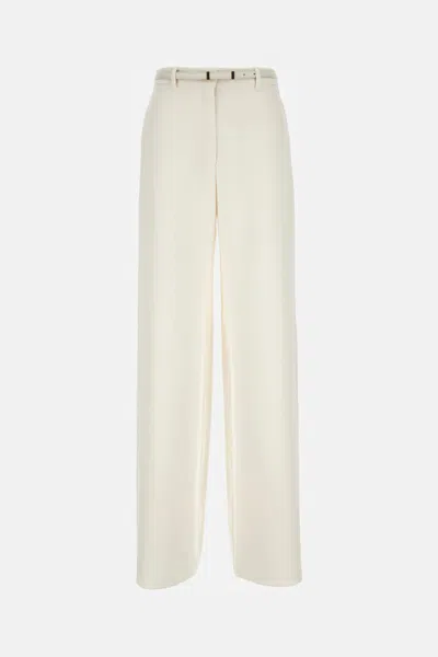MAX MARA WHITE CLASSIC WIDE PANTS