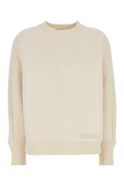 MAX MARA WHITE COTTON BLEND CRAL CARDIGAN