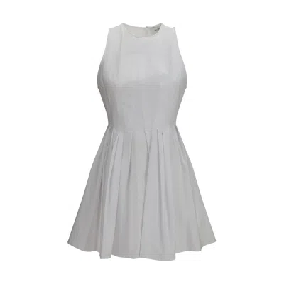 Max Mara White Cotton Casual Dress In Black