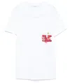 Max Mara T-shirt With Embroidered Pocket In White