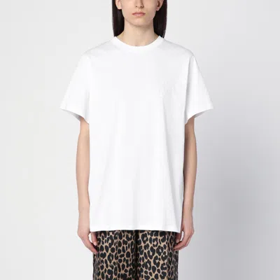 MAX MARA MAX MARA WHITE COTTON CREW-NECK T-SHIRT