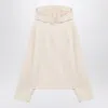 Max Mara White Cotton Hoodie In Neutral