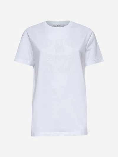 Max Mara Women White Cotton Maxmarabesque T-shirt In Black