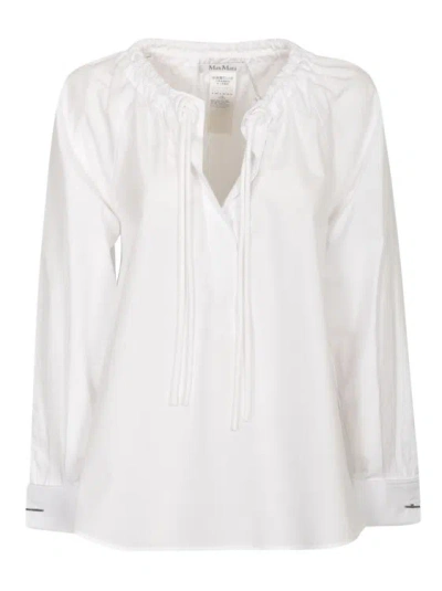 Max Mara White Cotton Poplin Shirt