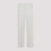 Max Mara Tailored White Trousers With Subtle Pleats And Clean Finish In White