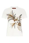 Max Mara White Cotton T-shirt In Multi