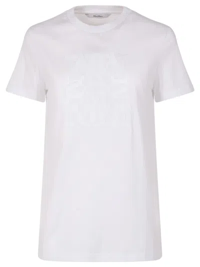 Max Mara White Cotton T-shirt In Black