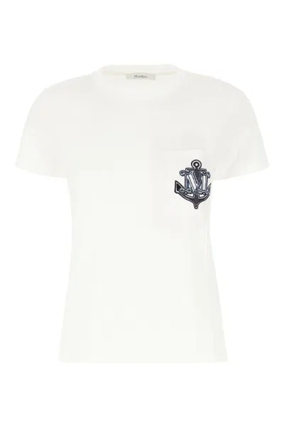 MAX MARA WHITE COTTON T-SHIRT