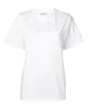 Max Mara White Cotton T-shirt With Round Neck In White