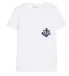 Max Mara Embroidered M Monogram Motif Jersey T-shirt Clothing In White