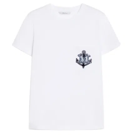 Max Mara White Cotton T-shirts And Polos