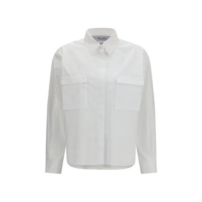 Max Mara White Cotton Women's Shirt In Brown
