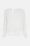 Max Mara White Crew Neck Top In White