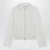 Max Mara White Cropped Sweatshirt In Silk Blend In White