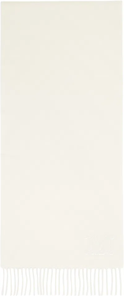 Max Mara White Dalia Scarf