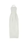 Max Mara Europa Canvas Maxi Dress In Bianco