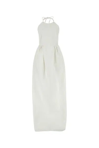 MAX MARA WHITE DENIM EUROPA DRESS